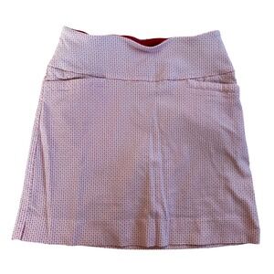 S.C. & Co. Sportswear Red White Geometric Print Golf Skort Size Small
